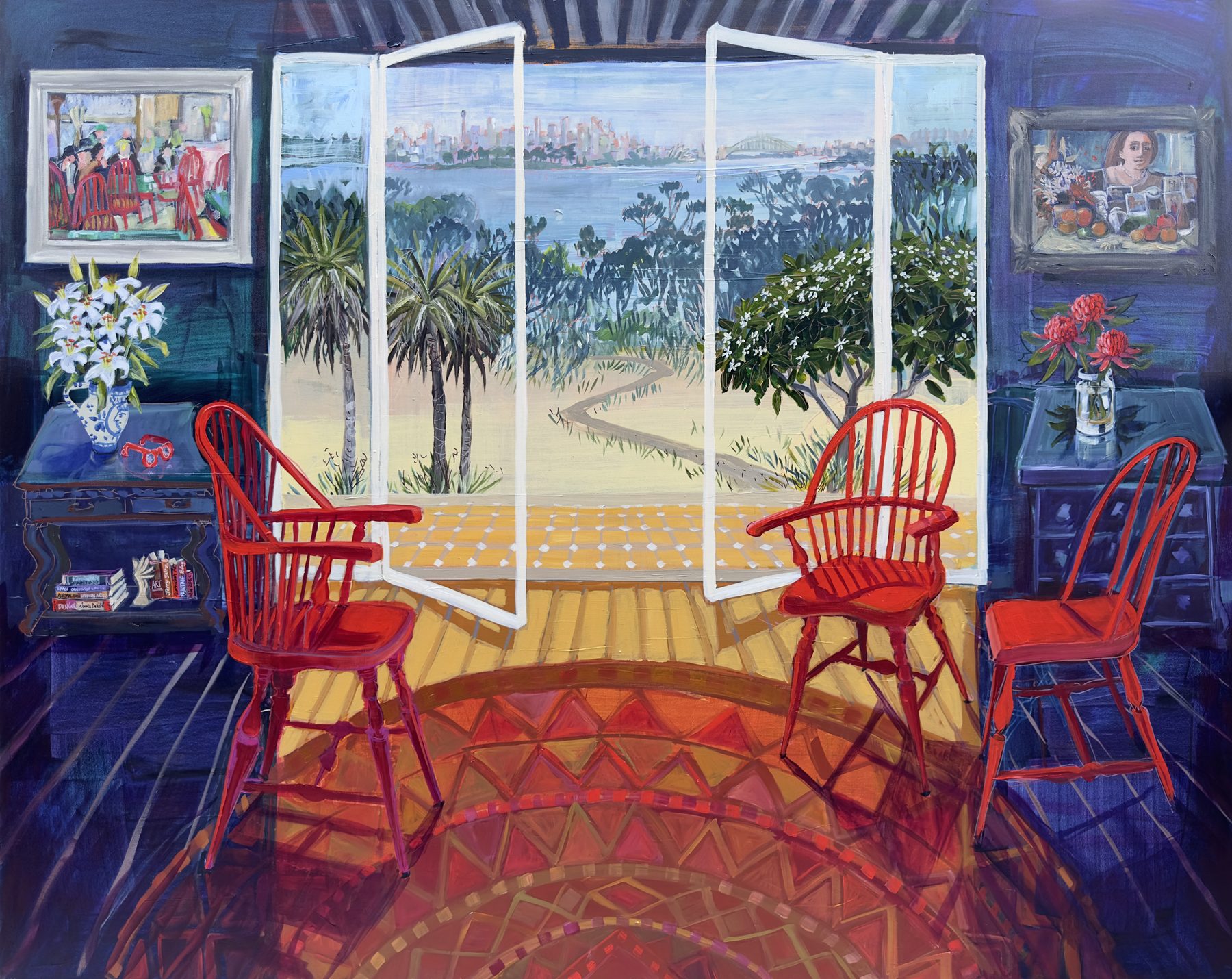 Grace and Margaret 3 Chairs, a work by Christine Webb