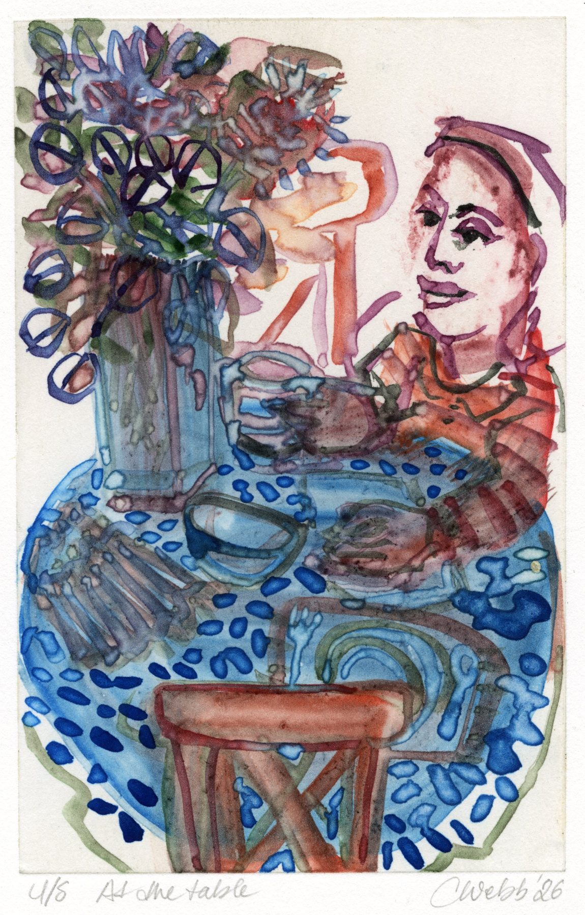 At the Table, a work by Christine Webb