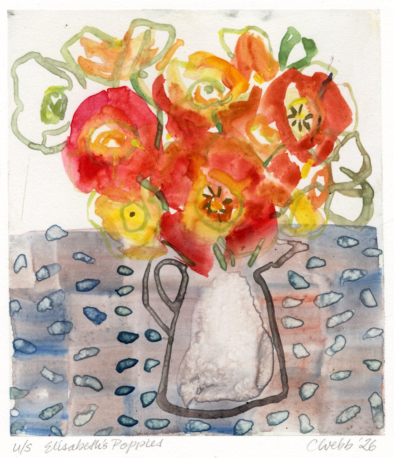 Elisabeth's Poppies, a work by Christine Webb