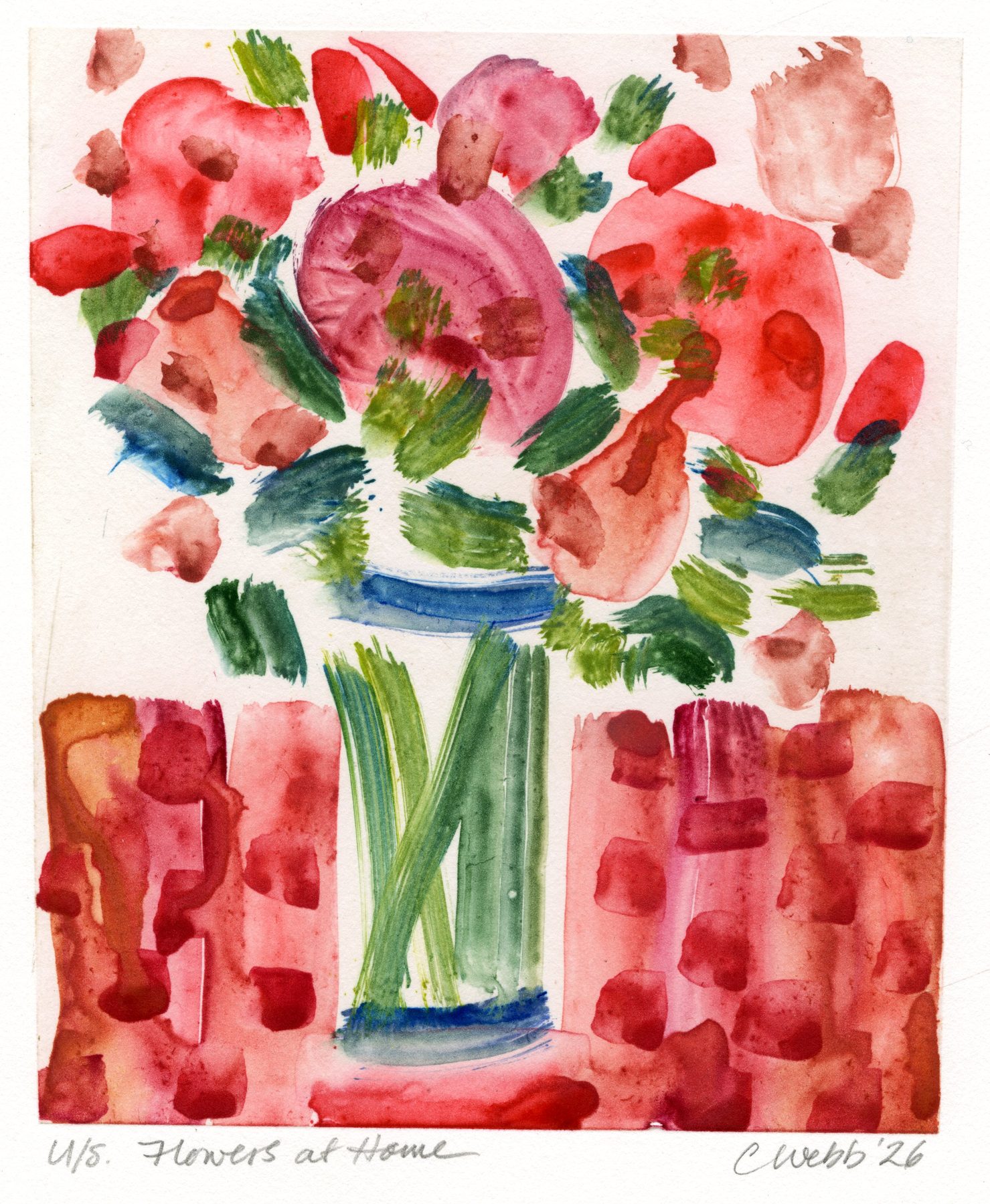 Flowers at Home, a work by Christine Webb